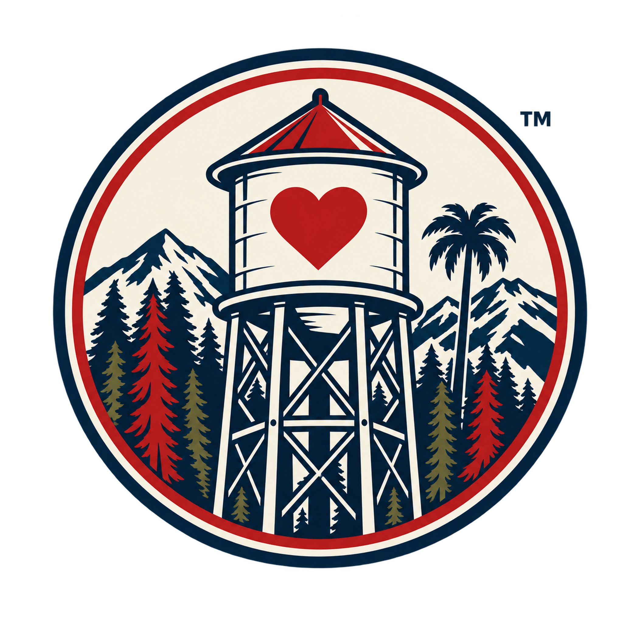 Hometowns I Love water tower emblem