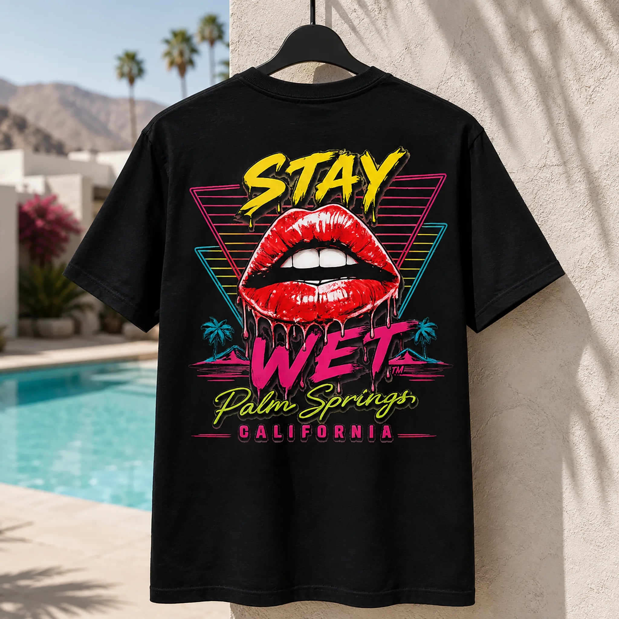 Stay Wet™ Hot Lips & Triangles – Front & Back Tee - Image 7