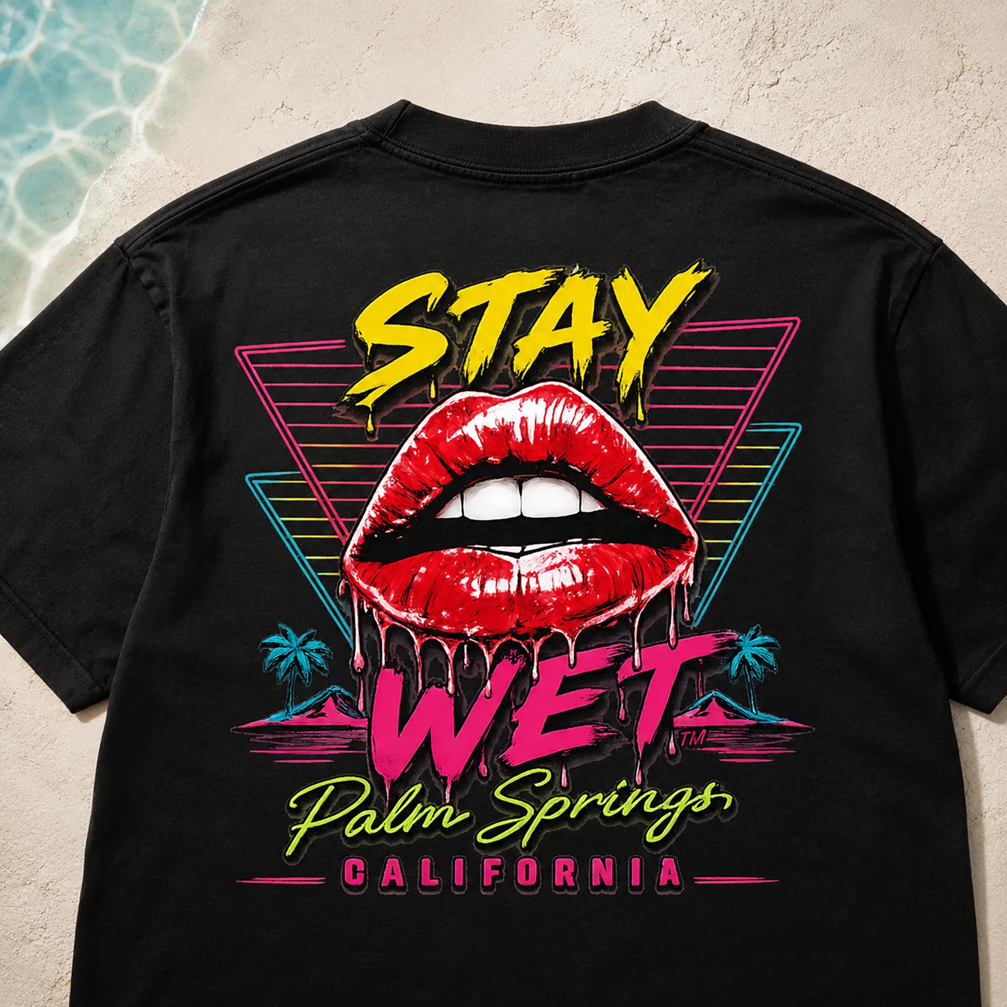 Stay Wet™ Hot Lips & Triangles – Front & Back Tee - Image 13