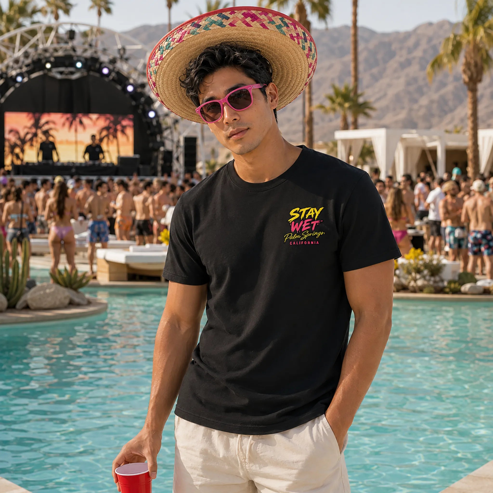 Stay Wet™ Hot Lips & Triangles – Front & Back Tee - Image 8