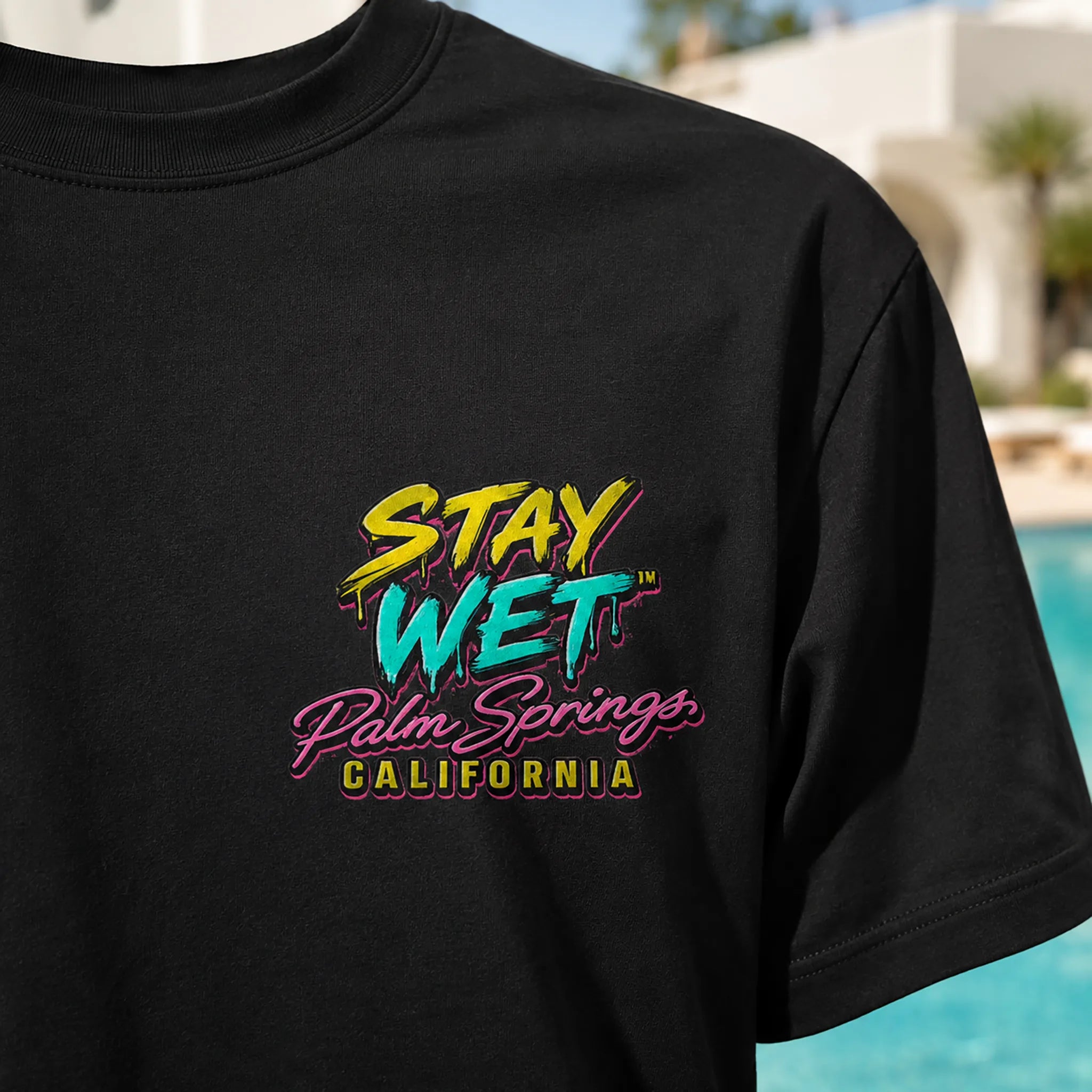 Stay Wet™ Hot Lips at Sunset – Front & Back Tee - Image 13