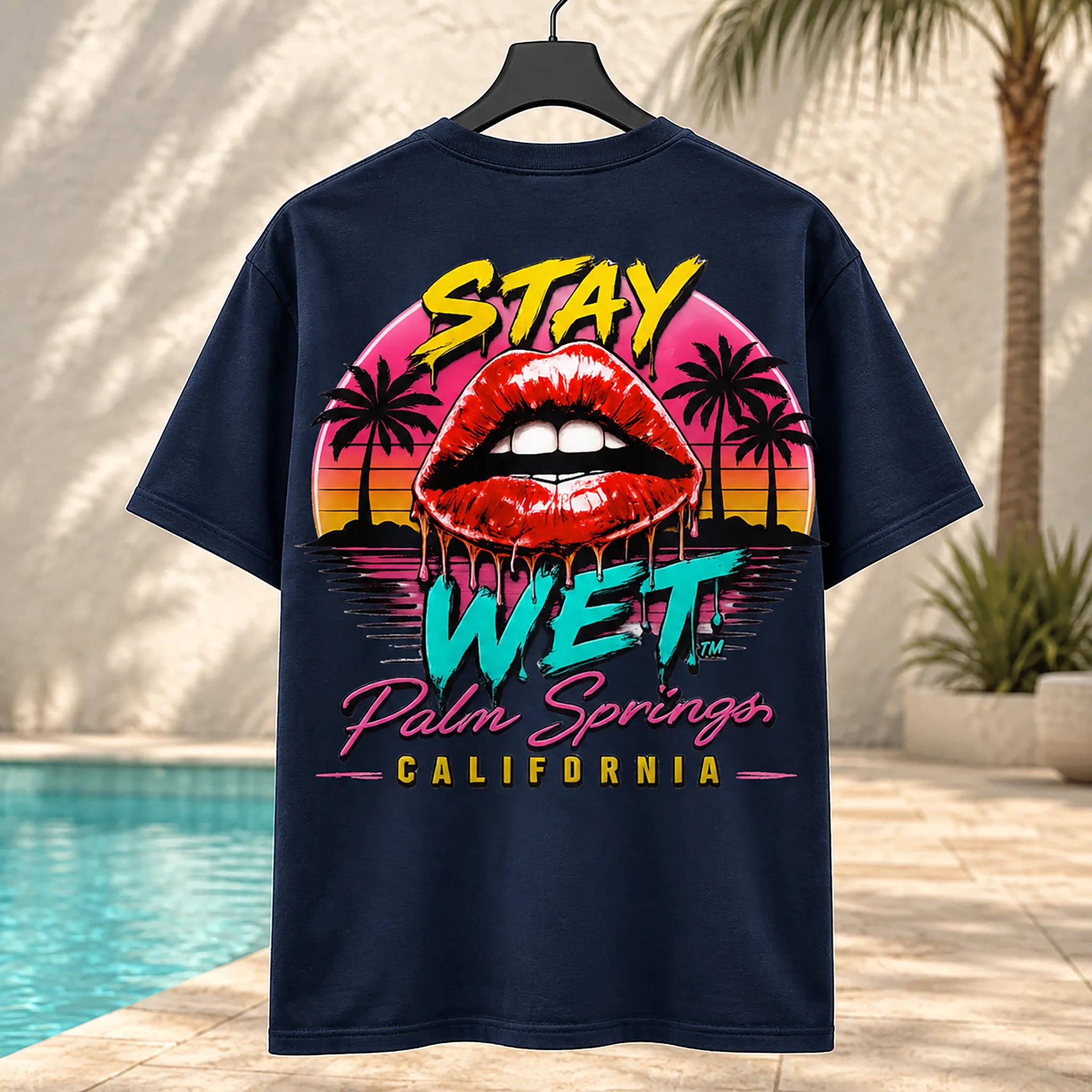 Stay Wet™ Hot Lips at Sunset – Front & Back Tee - Image 10