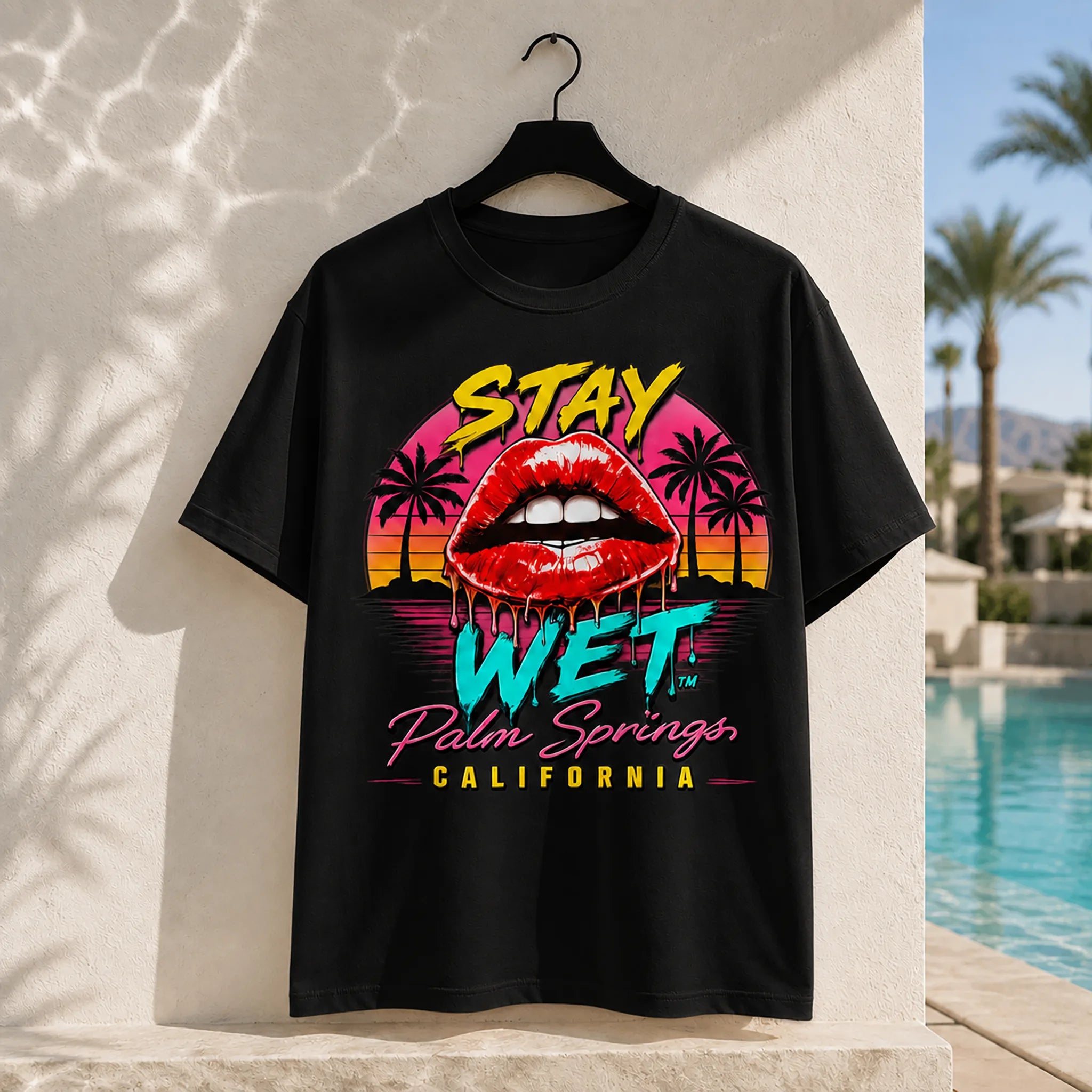 Stay Wet™ Hot Lips at Sunset – Graphic Tee