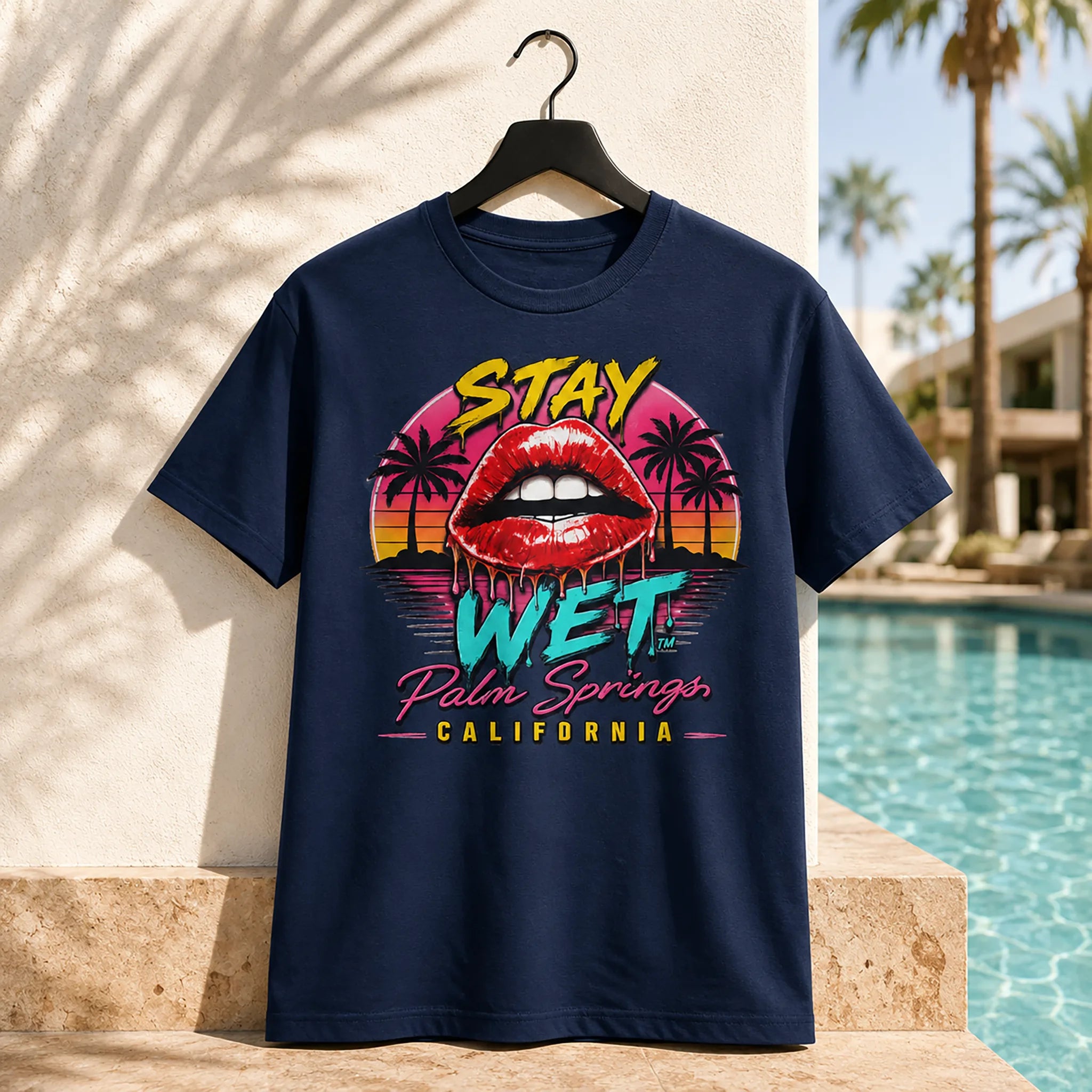 Stay Wet™ Hot Lips at Sunset – Graphic Tee - Image 5