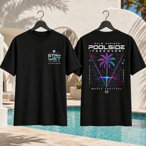 Stay Wet™ Poolside Takeover – Palm Tree V – Front & Back Tee