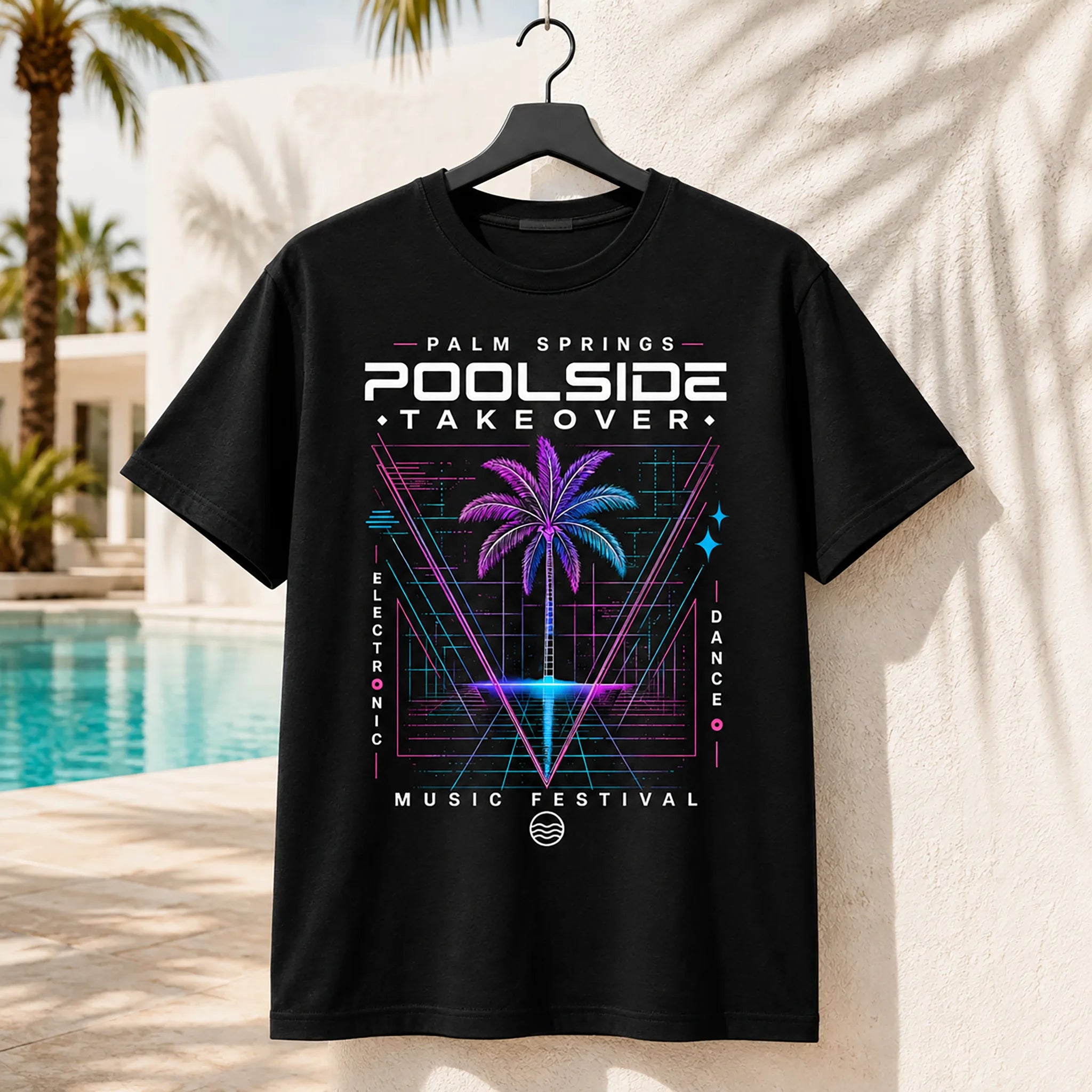 Stay Wet™ Poolside Takeover – Palm Tree V – Graphic Tee - Image 3