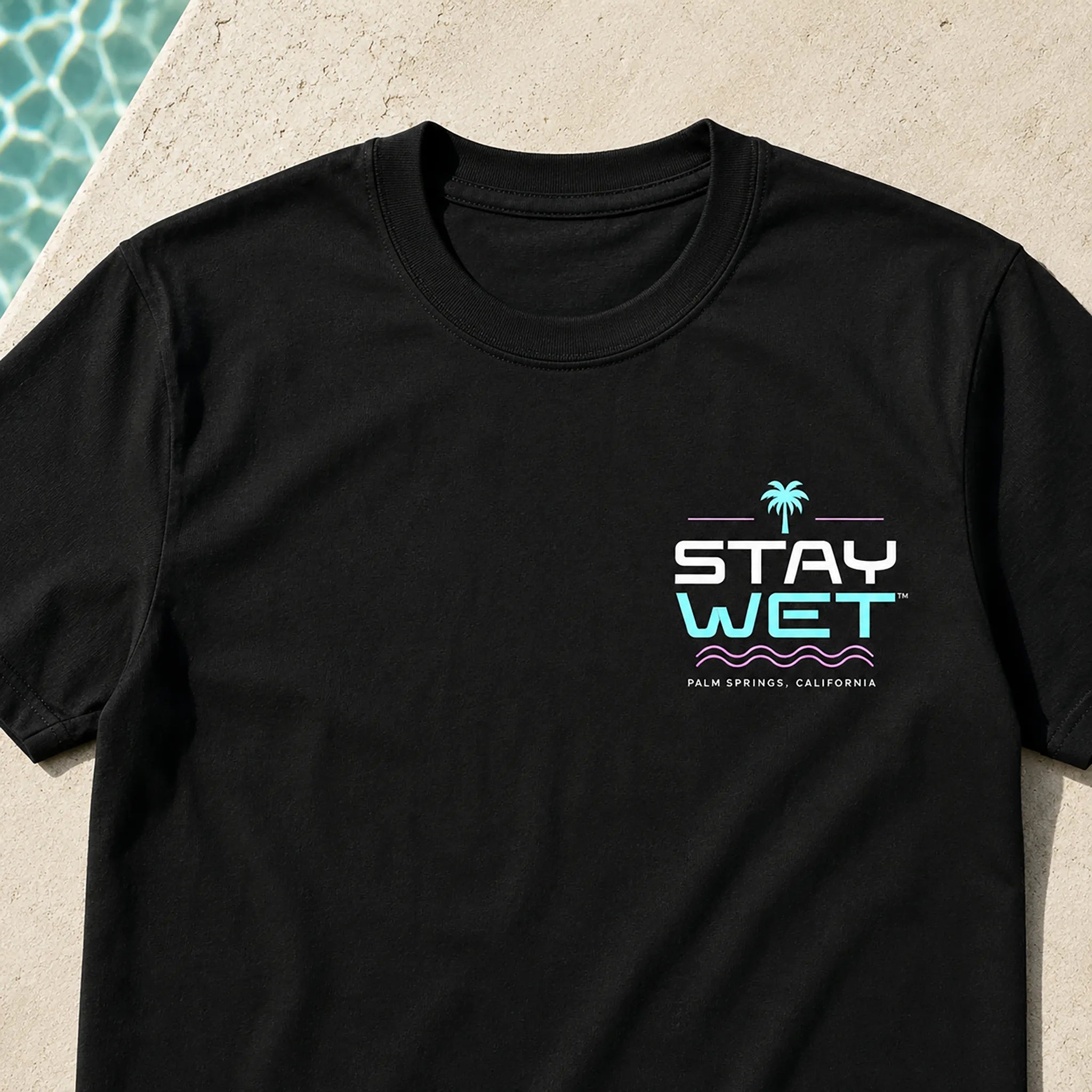 Stay Wet™ Poolside Takeover – Palm Tree V – Front & Back Tee - Image 12