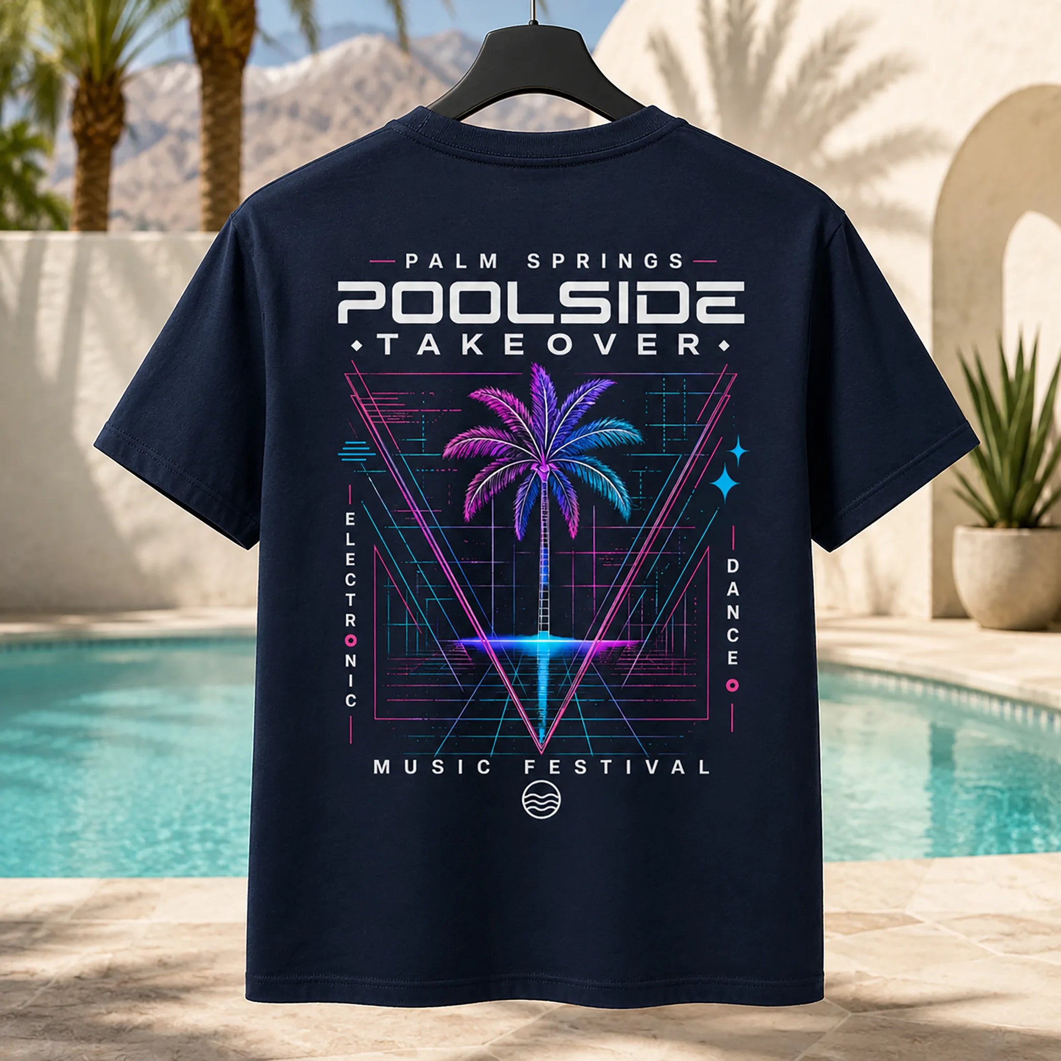 Stay Wet™ Poolside Takeover – Palm Tree V – Front & Back Tee - Image 11