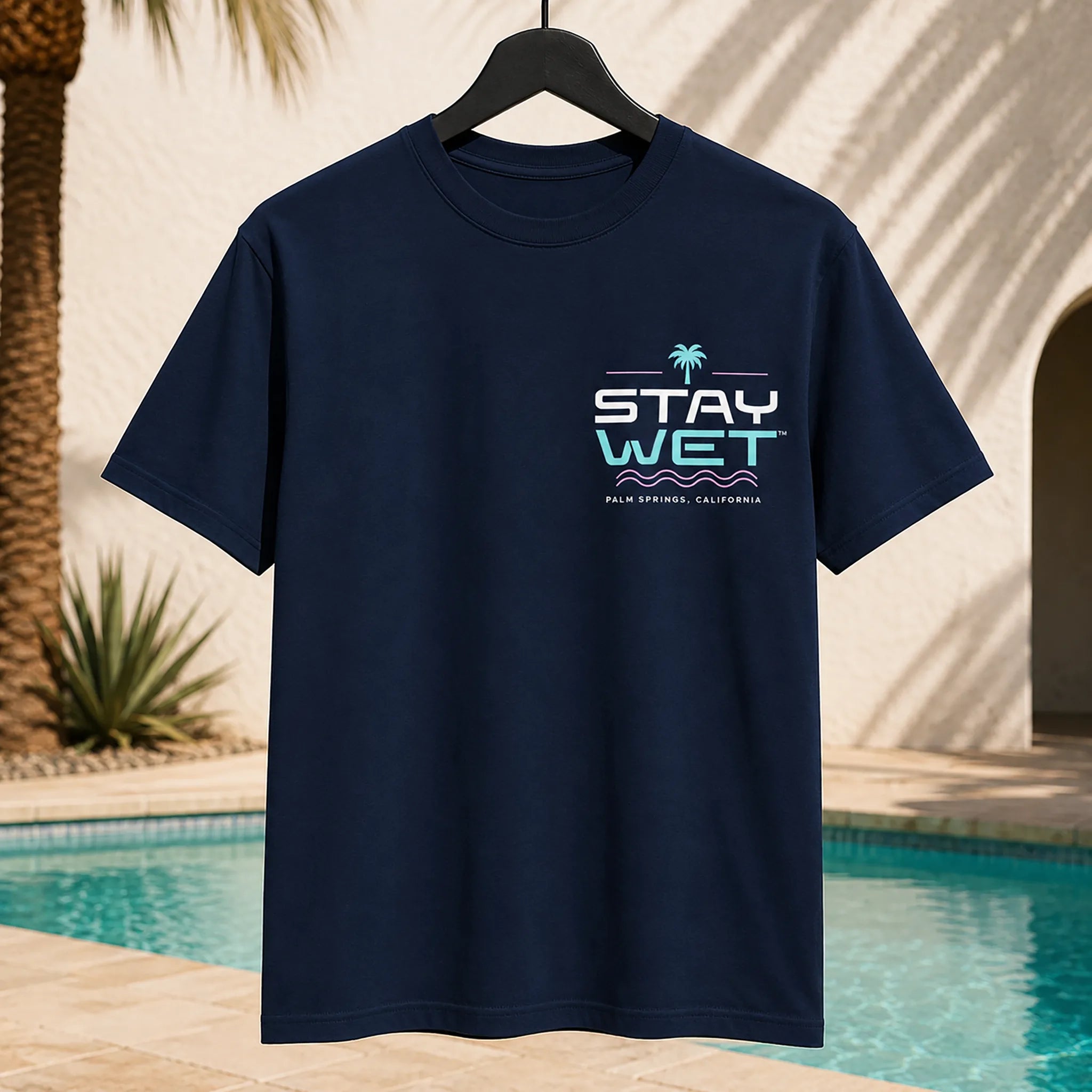Stay Wet™ Poolside Takeover – Palm Tree V – Front & Back Tee - Image 10
