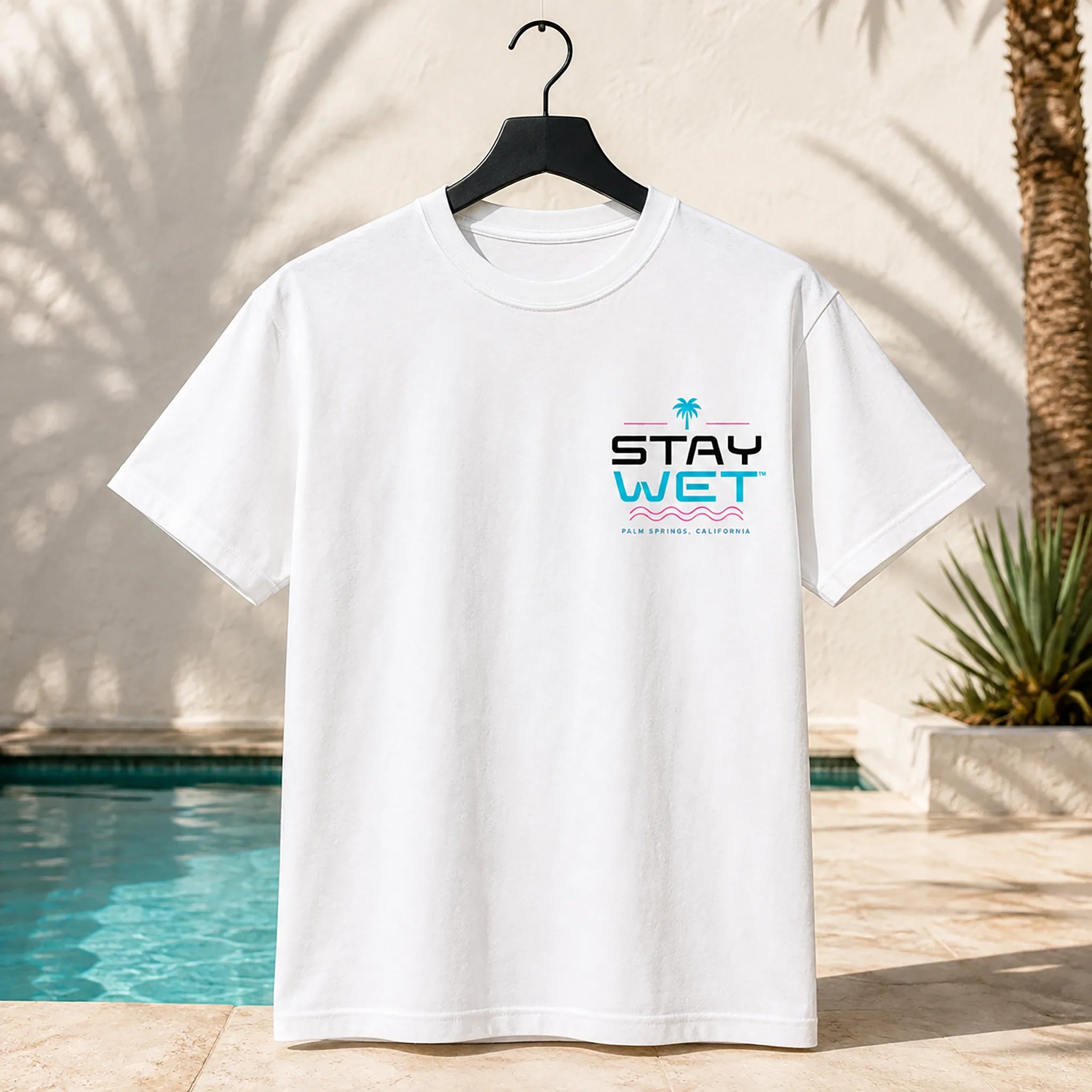 Stay Wet™ Poolside Takeover – Palm Tree V – Front & Back Tee - Image 8