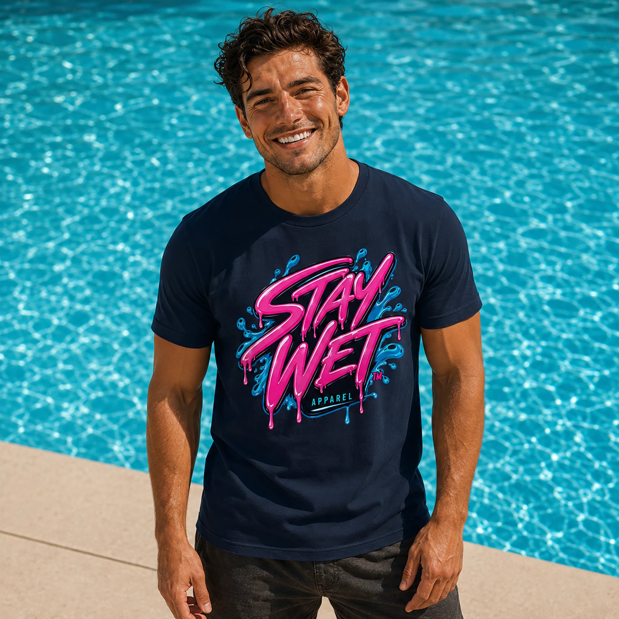 Stay Wet™ Signature Logo Large Front Graphic Tee - Image 4